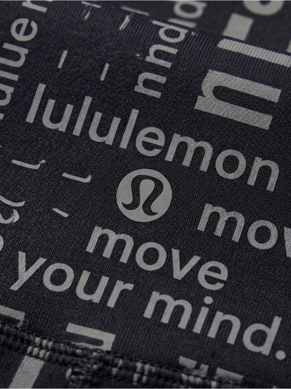 lululemon black and light-gray Allover Logo Print Leggings - Picture 5 of 6